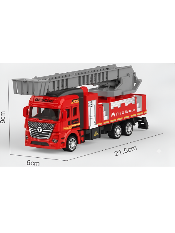 Emergency Rescue Fire Truck Toy with Rotating Extendable Ladder TV5816