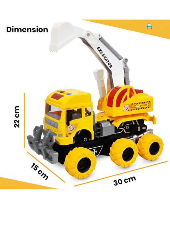 Excavator City Services Truck Deformation Toy – Transforming Construction Vehicle for Kids LMI12074.