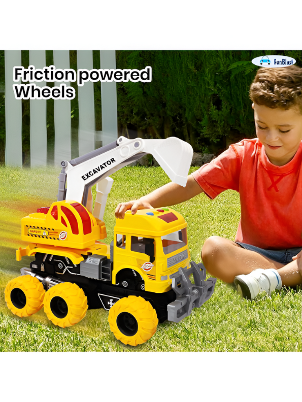 Excavator City Services Truck Deformation Toy – Transforming Construction Vehicle for Kids LMI12074.