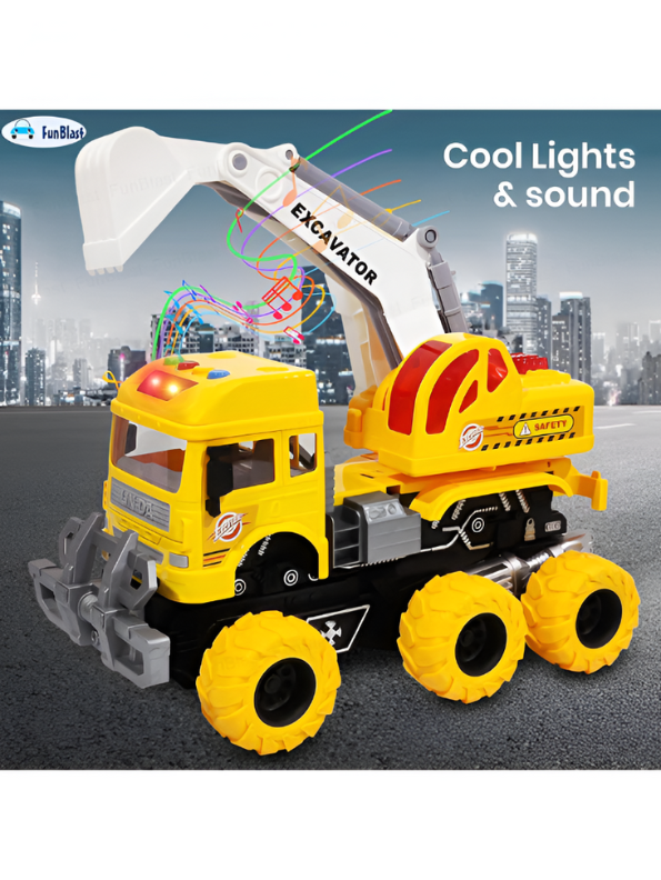 Excavator City Services Truck Deformation Toy – Transforming Construction Vehicle for Kids LMI12074.