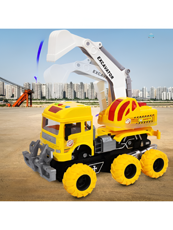 Excavator City Services Truck Deformation Toy – Transforming Construction Vehicle for Kids LMI12074.