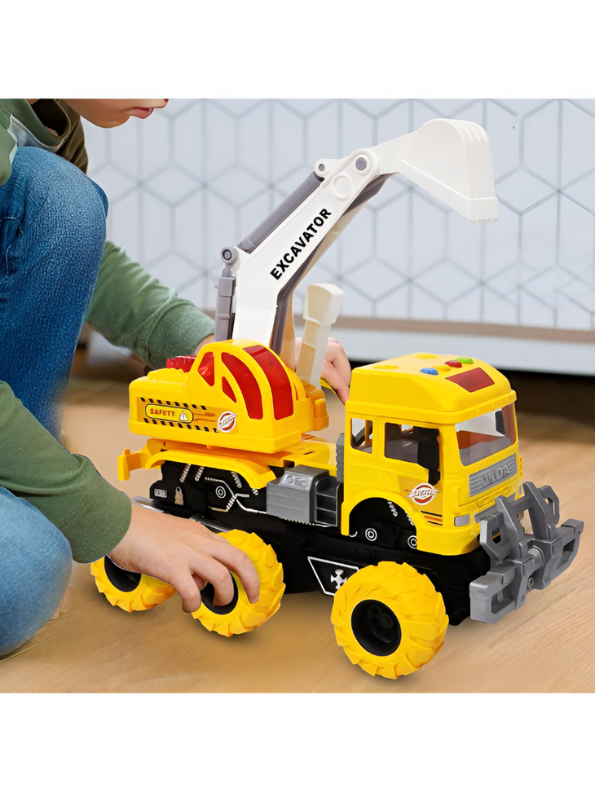 Excavator City Services Truck Deformation Toy – Transforming Construction Vehicle for Kids LMI12074.