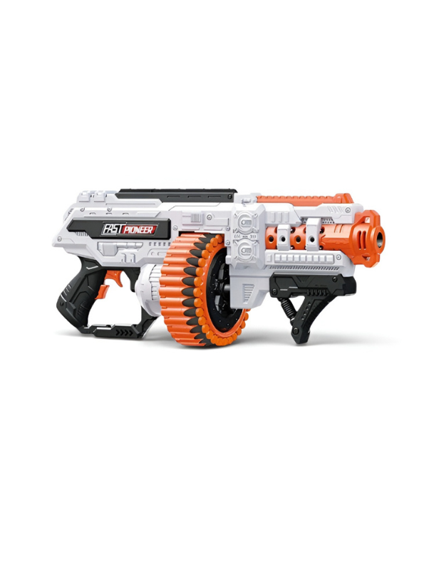 FAST PIONEER Electric Foam Dart Blaster Toy Gun with Rotating Drum & Soft Foam Darts NX13651.
