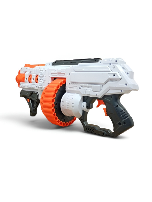 FAST PIONEER Electric Foam Dart Blaster Toy Gun with Rotating Drum & Soft Foam Darts NX13651.