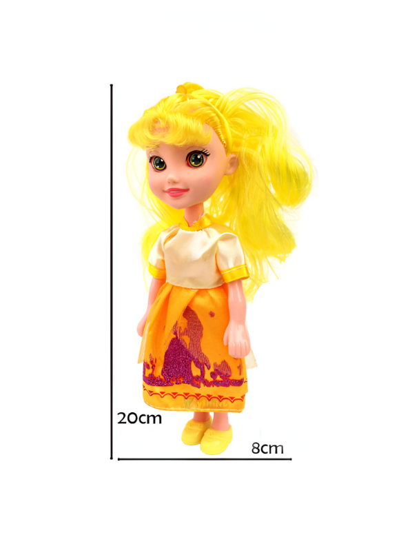 Fairy Tale Queens | 8-Inch Dolls for Kids | Barbie Inspired Pack of Three Girl Toys with Unique Outfits LMI13682.