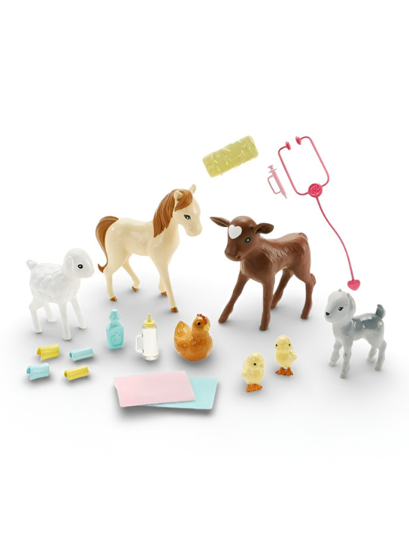 Farm Vet Doll Playset with Animal Figures, Barn Structure & Veterinary Medical Accessories NX13256.