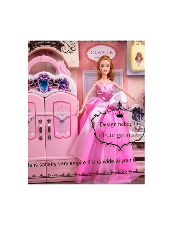 Fashion Doll Playset Pink Wardrobe & Washing Machine Set TV5527.