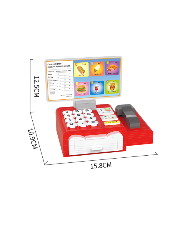 Fast Food Building Block Set – 498 Pieces with Cash Register, Burger, Hot Dog & Fries, Educational Construction Toy TV5674.