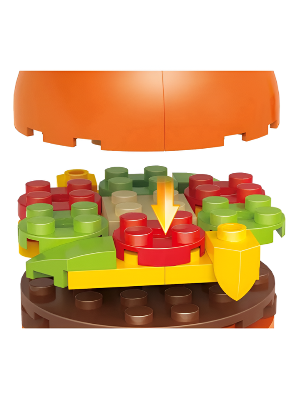 Fast Food Building Block Set – 498 Pieces with Cash Register, Burger, Hot Dog & Fries, Educational Construction Toy TV5674.