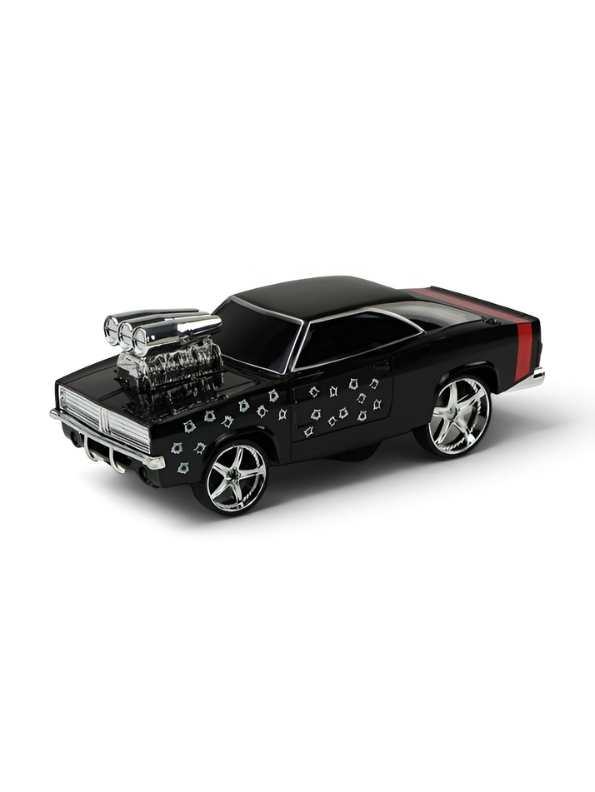 Fast & Furious 10 Style RC Muscle Car – Metallic 1:16 Scale Remote Control Racing Car with Chrome Supercharger Engine & Rechargeable Battery TV7318