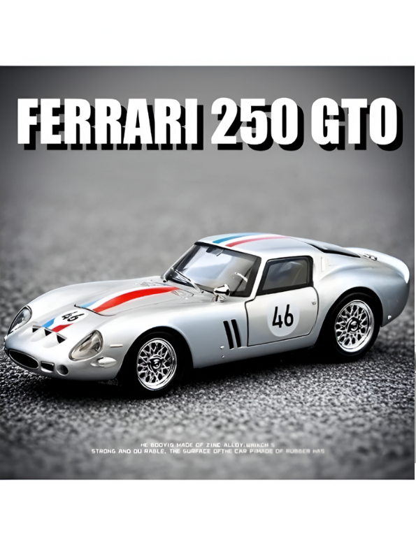 Grey - Ferrari 250 GTO – Premium Metal Diecast Collectible Toy | High Simulation Classic Sports Car Model Scale 1:32 TV5397.