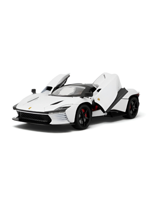 Ferrari Daytona SP3 Diecast Alloy Car 1:22 Scale | White Sports Car Model Collectible Die-Cast Replica MD607.
