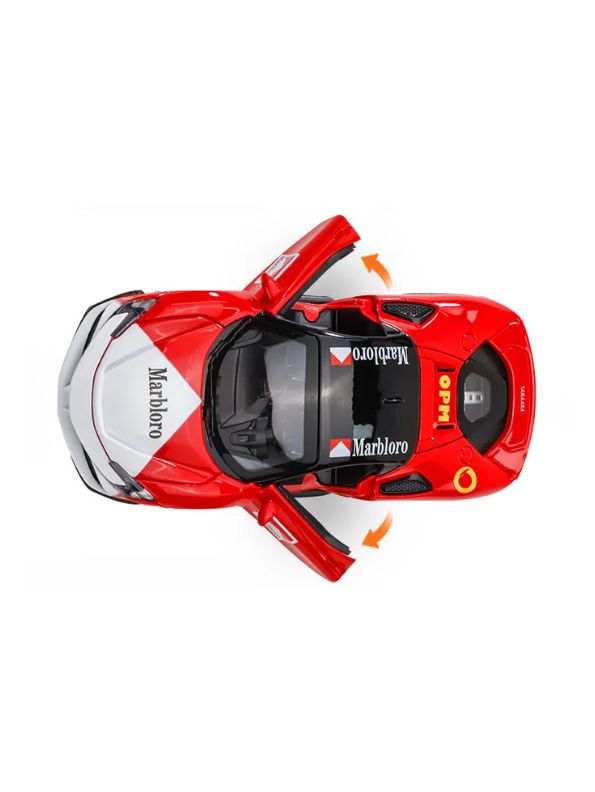 Ferrari SF90 Sports Car Diecast Model Scale 1:32 – Metallic Red –  With Acrylic Display Box