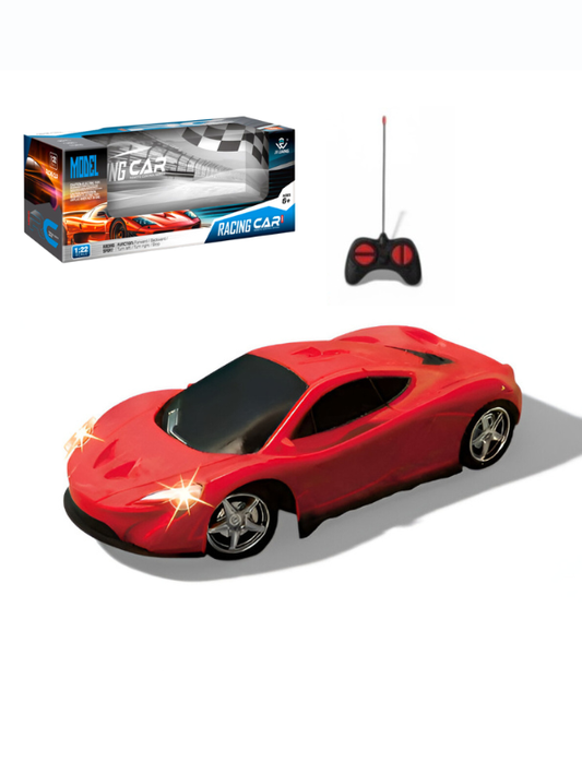 Ferrari Style Remote Control Racing Car for Kids – Electric RC Sport Car with LED Headlights & Wireless Controller Red LMI15069