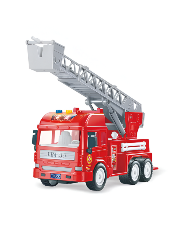 Fire Emergency Truck Toy with Sliding Stair – Rescue Fire Engine Vehicle for Kids LMI11035.