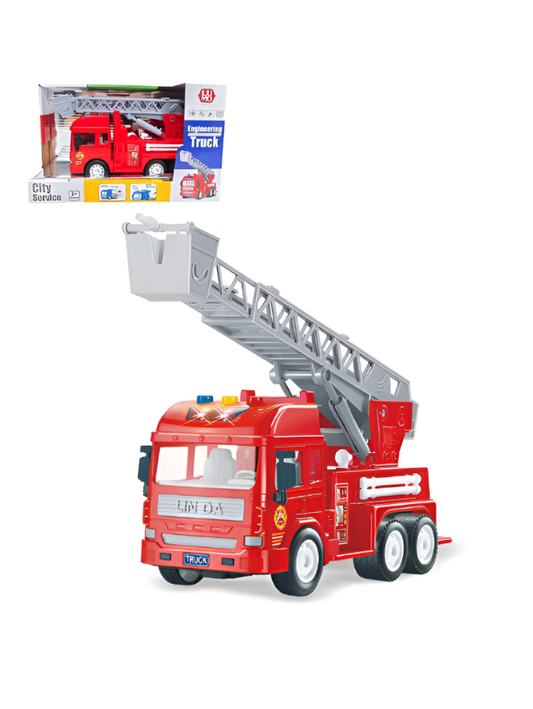 Fire Emergency Truck Toy with Sliding Stair – Rescue Fire Engine Vehicle for Kids LMI11035.