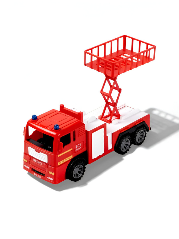 Fire Engine Toy Truck with Extendable Scissor Lift | 101 Rescue Vehicle Toy LMI14076.