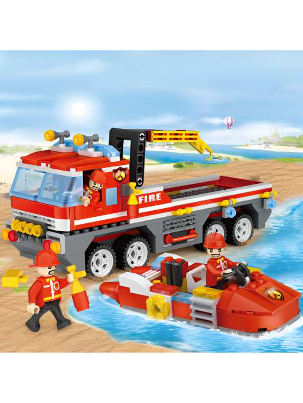 Fire Rescue Team Building Blocks Toy Set – 354pcs Plastic Firefighter & Rescue Construction Blocks for Kids TV1120.