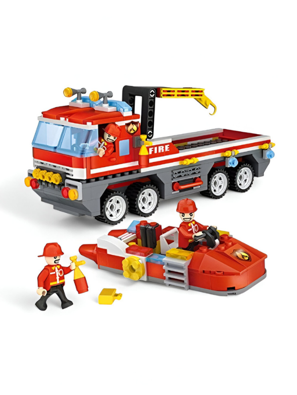 Fire Rescue Team Building Blocks Toy Set – 354pcs Plastic Firefighter & Rescue Construction Blocks for Kids TV1120.