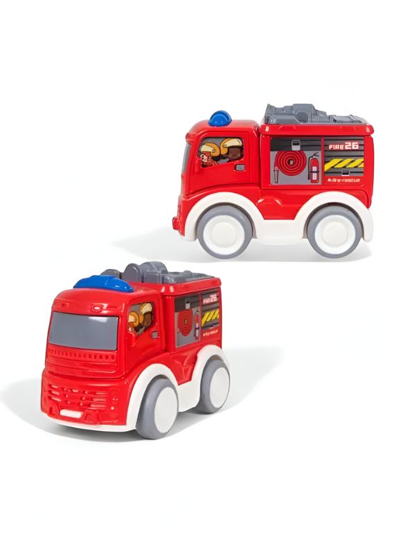 FireSquad – Go Fire Rescue Truck Set – Moveable Parts, No Batteries Needed, Vehicle Toy For Kids NX.