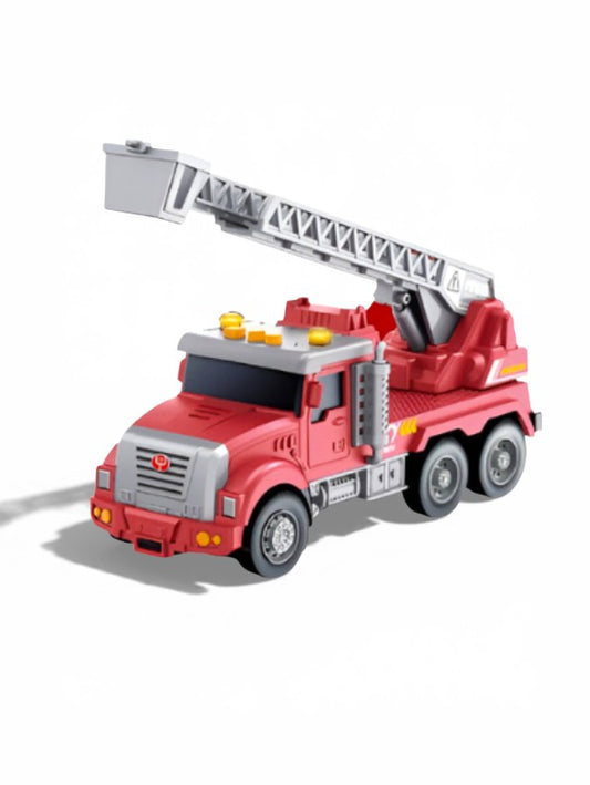 Fire Truck Toy with Extendable Rescue Ladder – Red Emergency Vehicle with Lights & Sound for Kids NX15347.