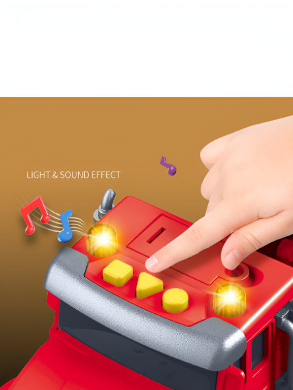 Fire Truck Toy with Extendable Rescue Ladder – Red Emergency Vehicle with Lights & Sound for Kids NX15347.