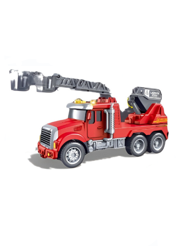 Fire Truck Toy with Extendable Rescue Ladder – Red Emergency Vehicle with Lights & Sound for Kids NX15347.