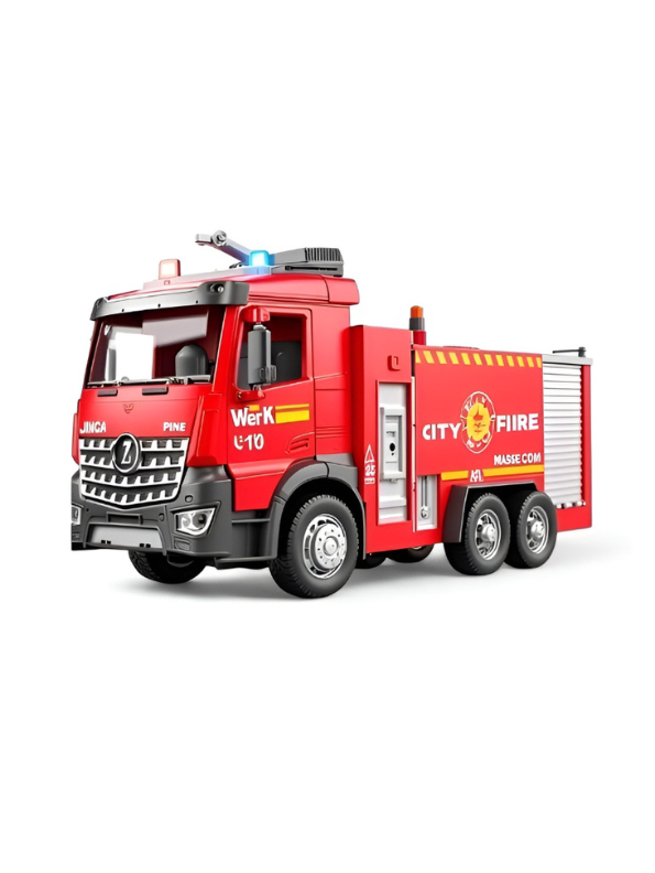 Fire Truck Toy with Water Spray, Lights, Sound & Music – Interactive Rescue Vehicle TV7011.