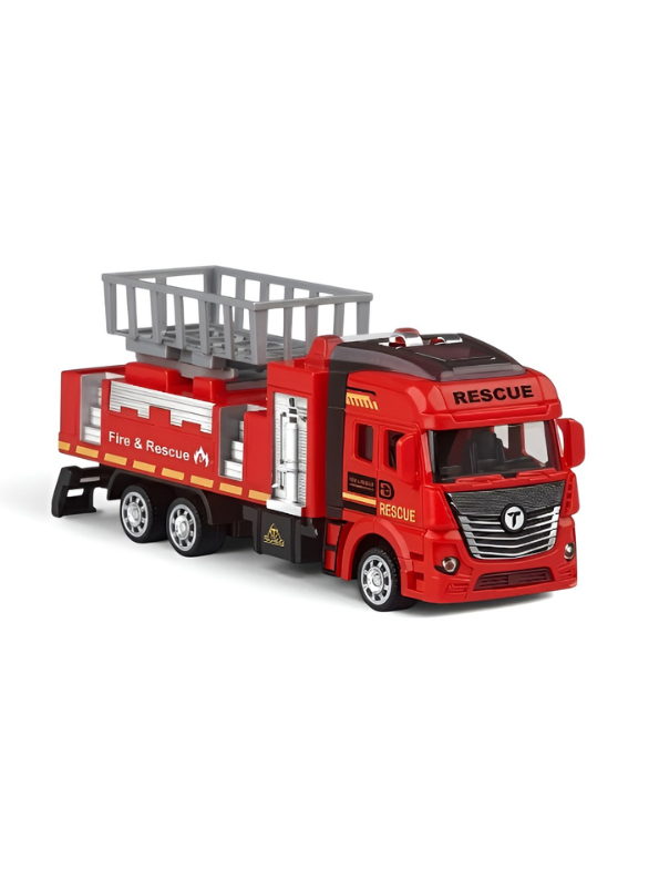 Fire & Rescue Toy Truck with Extension Ladder – Diecast-Style Emergency Rescue TV5816