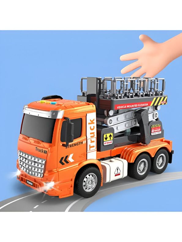 Orange - Flamefighter -  Pullback Fire Truck for Kids | Fun & Durable Toy Fire Engine for Pretend Play LMI15068.