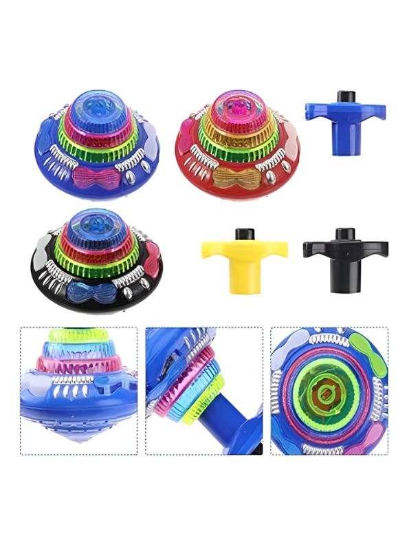 Flashing Top – LED Spinning Music Gyro Toy for Kids | Light-Up Gyrator Toy with Sound & 360° Spinning Action.