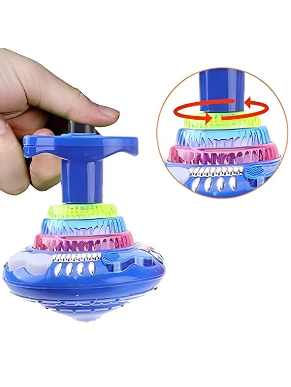 Flashing Top – LED Spinning Music Gyro Toy for Kids | Light-Up Gyrator Toy with Sound & 360° Spinning Action.