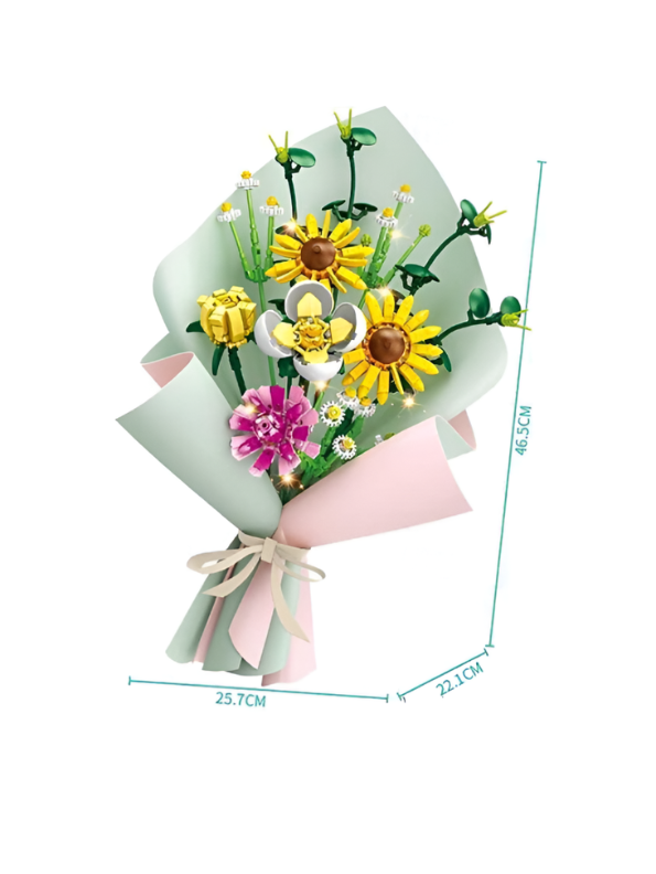 Flower Bouquet Building Kit with Artificial Sunflowers & Daisies TV6955.