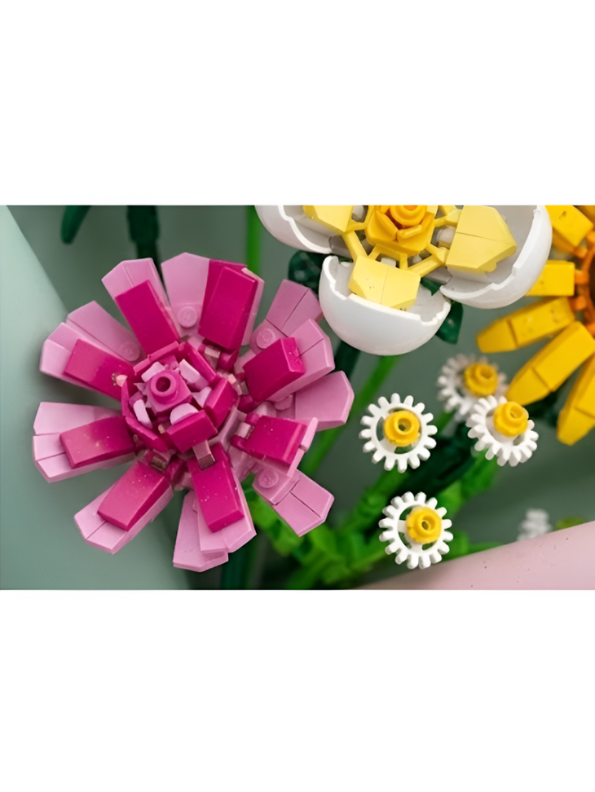 Flower Bouquet Building Kit with Artificial Sunflowers & Daisies TV6955.