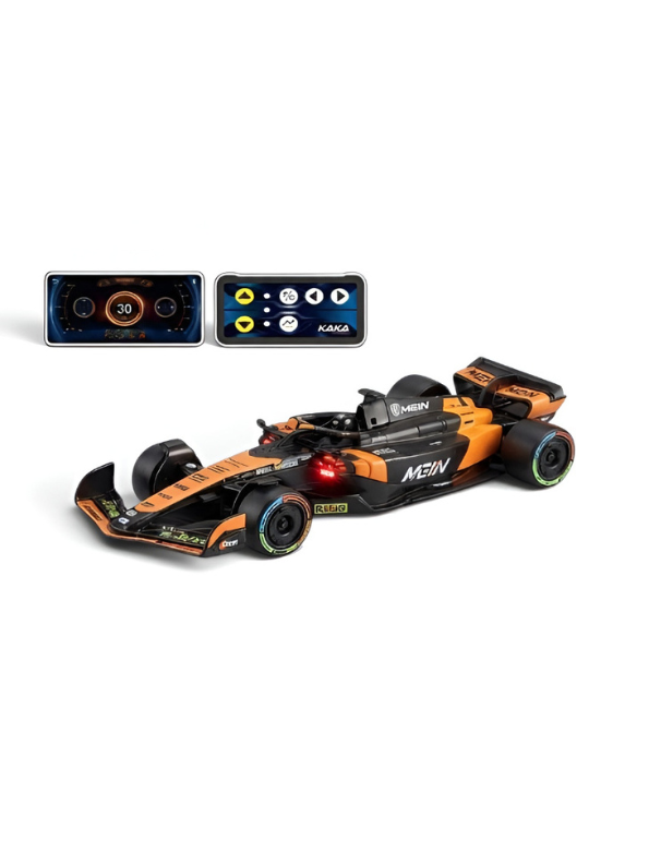 Formula 1 RC Racing Car | Orange 2.4G High-Speed Remote Control F1 Toy Car with Controller & Acrylic Display Box MD548