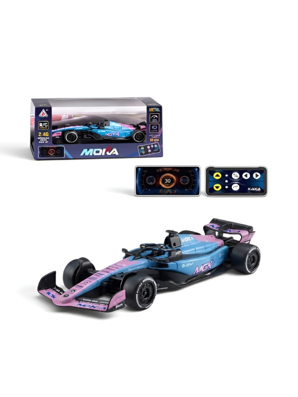 Formula 1 RC Racing Car | 2.4G High-Speed Remote Control F1 Toy Car with Controller & Acrylic Display Box MD548