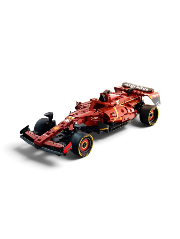 Formula Racer F1 Red Car Building – Pull-Back Brick Model Kit | Racing Car Construction Set MD66