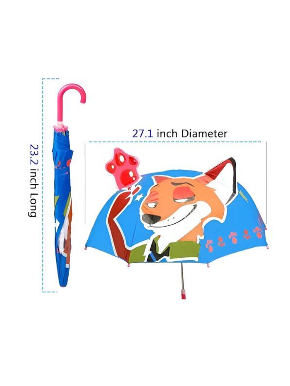 Foxella – 47cm Fox Umbrella for Kids | Cute & Durable Umbrellas for Rainy Season Fun NOV6221.