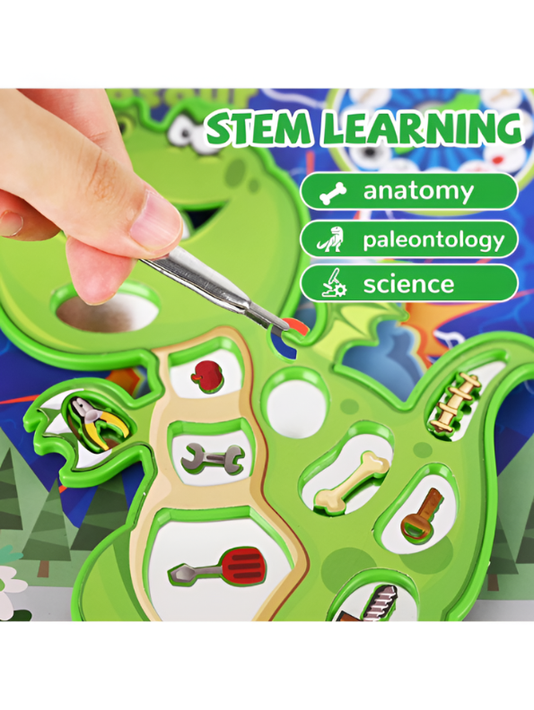 Freak Dinosaur Electronic Operation Game – Kids Educational STEM Toy for Hand-Eye Coordination, Focus & Concentration – Interactive Family Board Game TV7169