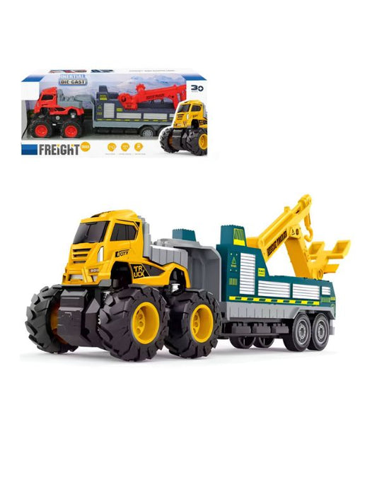 Freight Truck with Crane & Excavator - Heavy-Duty Construction Power in One Vehicle LMI13514.