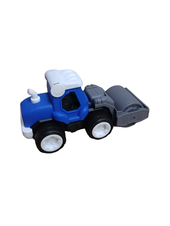 Friction-Powered Road Roller Toy Truck – Push and Go Construction Vehicle LMI12499.