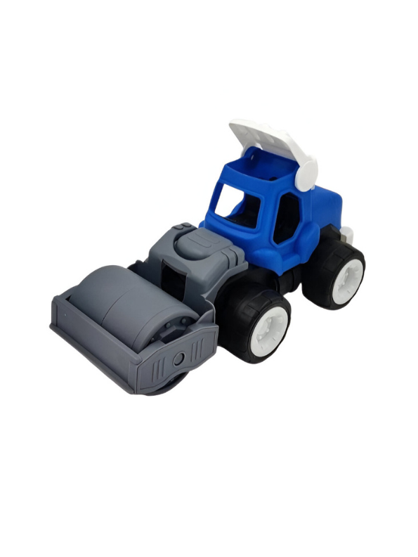 Friction-Powered Road Roller Toy Truck – Push and Go Construction Vehicle LMI12499.