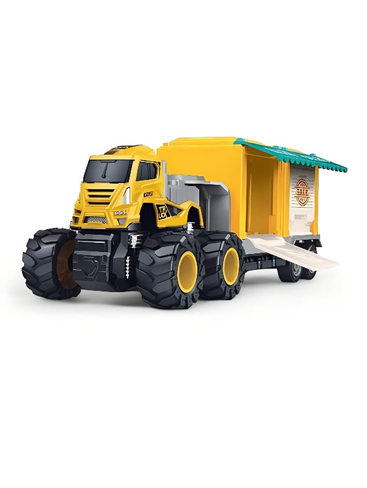 Friction Ice Cream Trailer Metal Truck - Yellow (L-J-99) - Toyloft