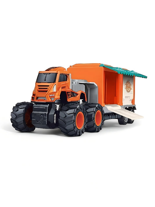 Friction Ice Cream Trailer Metal Truck - Orange (L-J-99) - Toyloft