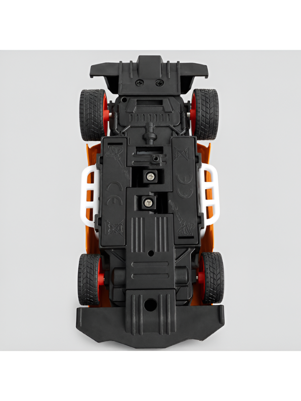Friction-Powered Jet Racing Car with Rear Water Mist Smoke & LED Lights Orange LMI15389