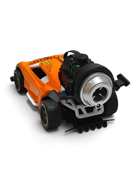 Friction-Powered Jet Racing Car with Rear Water Mist Smoke & LED Lights Orange LMI15389