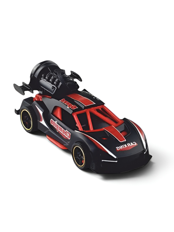 Friction-Powered Jet Racing Car with Rear Water Mist Smoke & LED Lights Red LMI15389