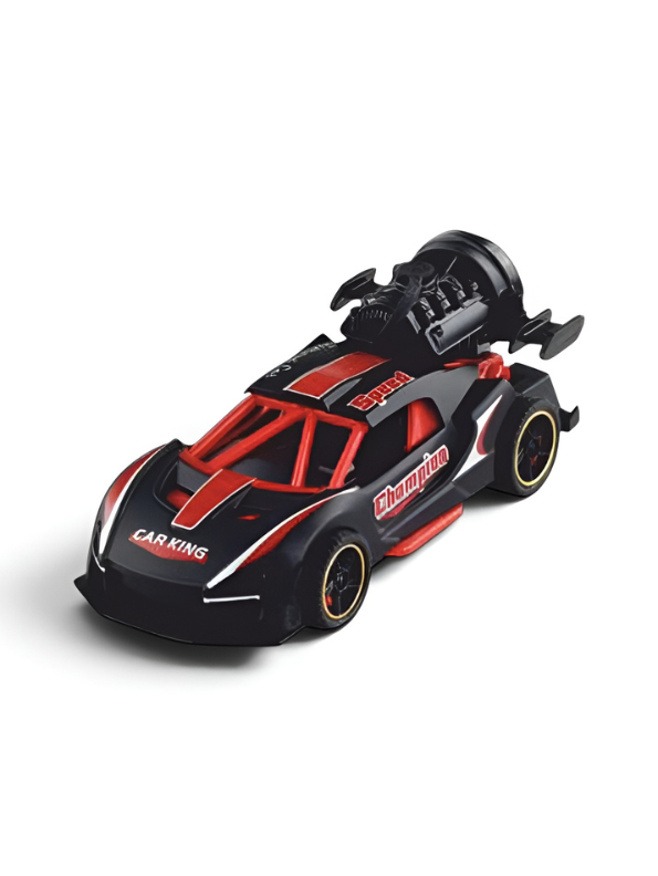 Friction-Powered Jet Racing Car with Rear Water Mist Smoke & LED Lights Red LMI15389