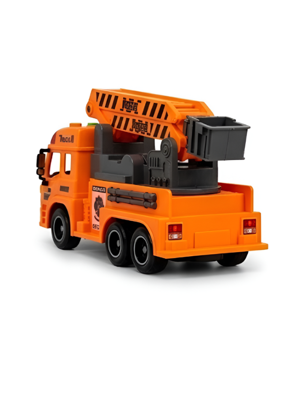 Friction Powered Rescue Crane Truck Toy Orange NX16817.