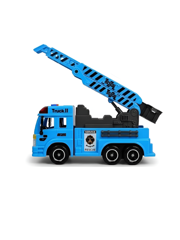 Friction Powered Rescue Crane Truck Toy Blue NX16817.